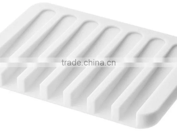 Unbreakable Colorful Bathroom Washable Silicone Soap Holder Drying Tray Soap Saver photo-2