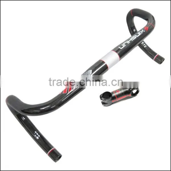 2016 Xinshun Mountain Bikes Carbon Handlebar Mtb Road Bike Accessories Bicycle Parts Grips With Stem BH2213 photo-5