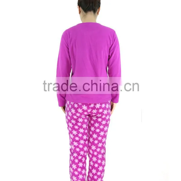 Kevince Women Polar Fleece Pyjamas Set Love Snow 1000pcs up OEM Factory Directly photo-4