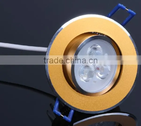 Gold Finish 3W Led Ceiling Light photo-3