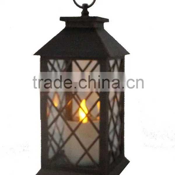 Made in China Wholesale Cheap Led Light Plastic Solar Lantern With Metal Handle for Outdoor Decoration photo-4