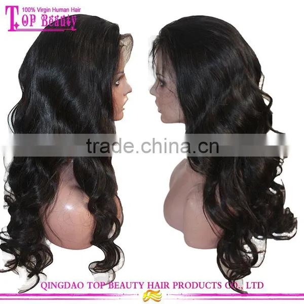 Wholesale Price Qingdao Factory 24 Inches Middle Part Body Wave Human Hair Lace Front Wigs photo-6