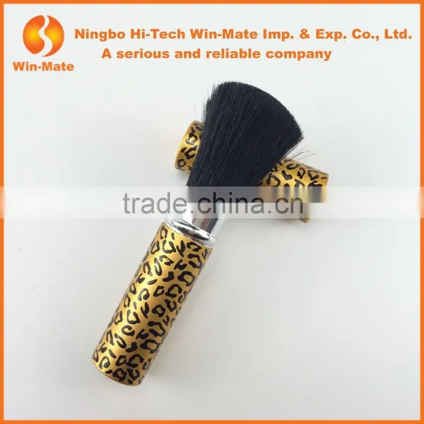 Custom Made Mini Size Leopard Color Synthetic Hair Face Use Retractable Powder Brush photo-4