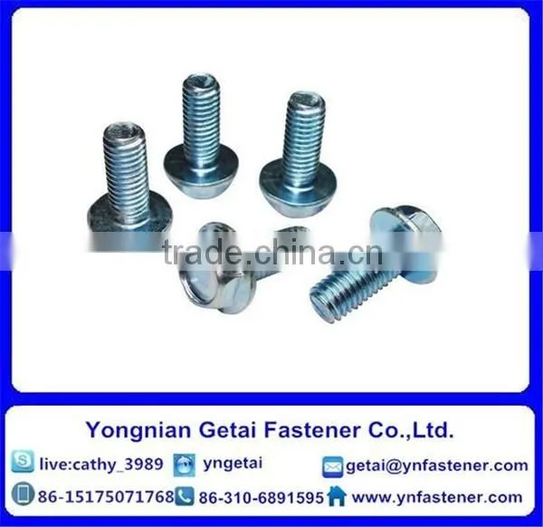 Hexagon Head Flange Bolts , DIN933/931 H.D.G / Galvanized With Black /yellow Zinc Plated/blue White photo-4