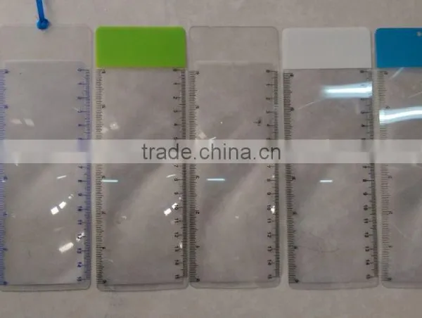 Plastic Promotional Bookmarks Magnifier Ruler photo-2