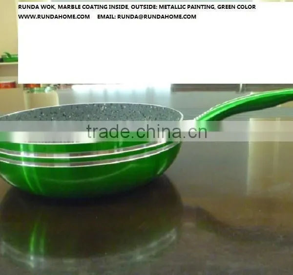 Metallic Coating Deep Frying Pan WOK photo-5
