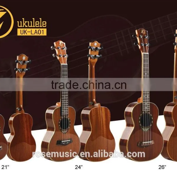 Full Sapele Concert Ukulele of High Quality From China Factory(UK-LA01-24)