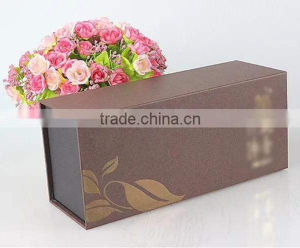 Chinese Factories Wholesale Custom Tea Caddy, Fashion Beautiful Gift Boxes, Deep Coffee Color Storage Box photo-3