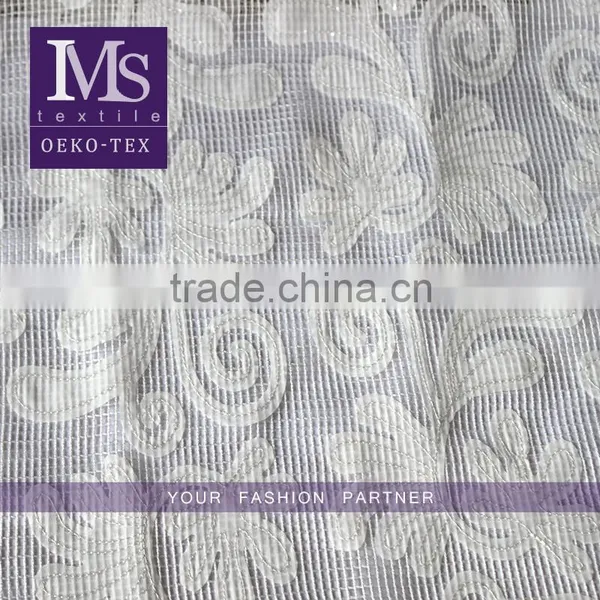 Hot Sales 100 White Polyester Lace Fabric Solid for Fashion Ladies' Wear