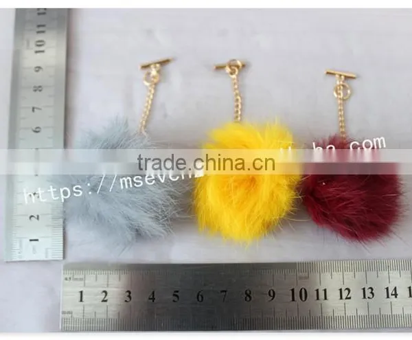 Customized Size Colorful Cute Rabbit Fur Pom Pom Ball for Decoration photo-2