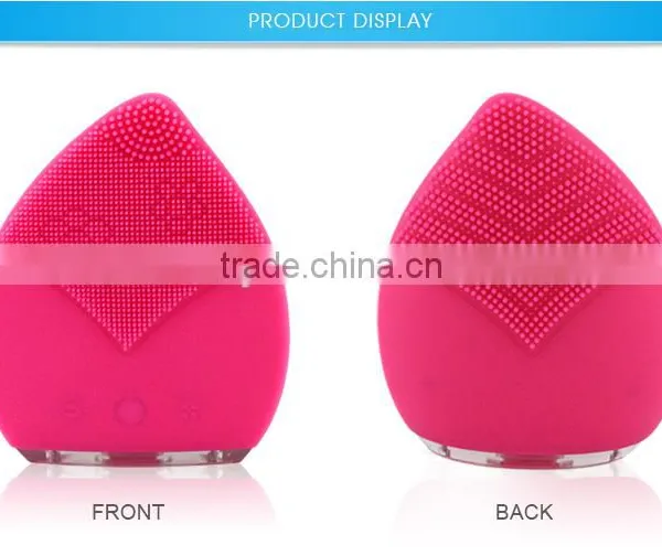 Fashionable Design Silicone Facial Cleansing Brush Mini Electric Brush Cleaner photo-2