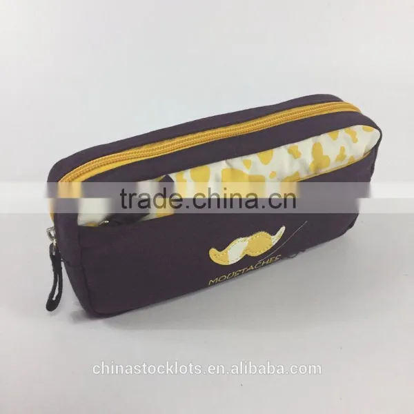 2016 New Cute Zipper Canvas Student Pencil Bag Pen Case Stationery Pouch Pencil Box DHL Free Shipping photo-2