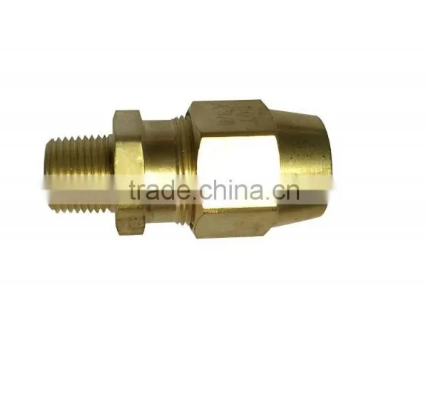668 Male Connector, D.O.T. Air Brake Fitting For Rubber Tube, Brass Valve photo-2