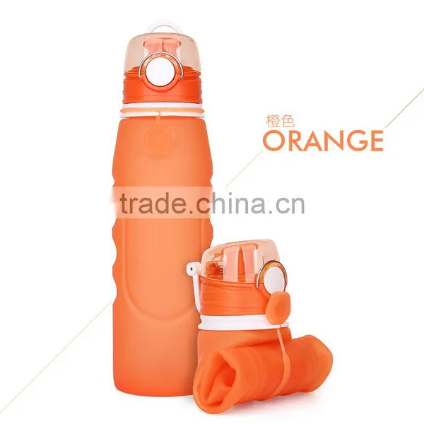 Eco Friendly Small Silicone Foldable Sport Water Bottle photo-3
