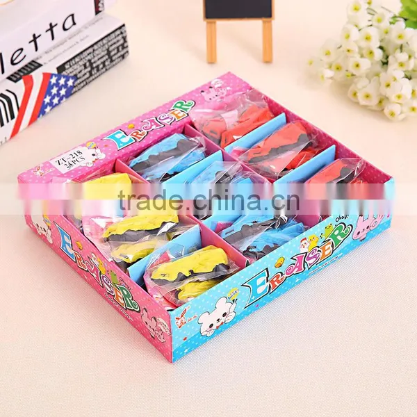 School Office Supply Reward 4x Simulated Cartoon Car Eraser photo-4