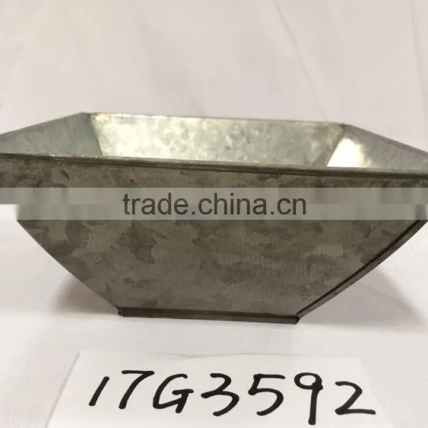 China Special Design Grey Little House Shape Garden Metal Flower Pot Planters photo-6