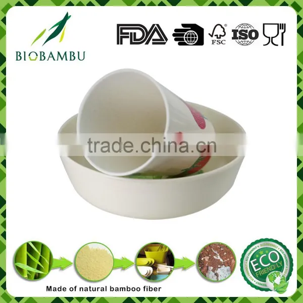 Recycle Green Living Bamboo Fiber Tableware Set photo-2