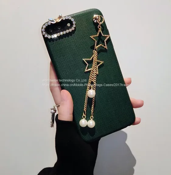 Imitation PU Leather Cell Phone Cover Shell Diamond Mobile Phone Cases for IPhone7/7Plus/6/6s/6plus/6splus Accessories photo-2