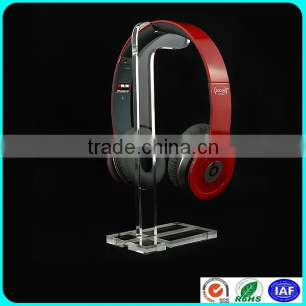 Gaming Headset Headphones Rack,Transparent Acrylic Headsets Holder Stand,Crystal Earphones Stand for PC photo-4