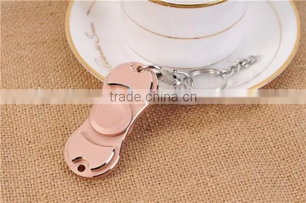 Hand Spinner Fidget Spinner Toy Copper Staniless Steel/Aluminium EDC Tool With Golder Edge photo-4