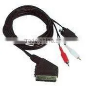 SCART PLUG TO RGB PLUG+RCA JACK AND 2 RCA PLUG CABLE