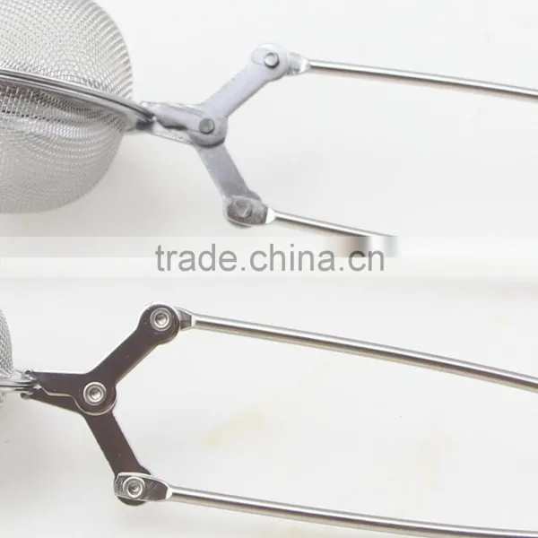 2-Size Stainless Steel Tea Tools Snap Mesh Tea Ball Infuser Strainer photo-6