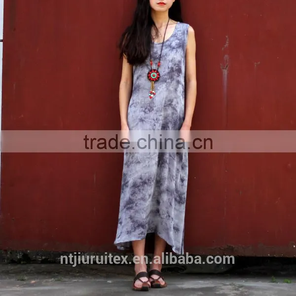 Women's Tie Dye Maxi Rayon Dress, Summer Dress photo-4