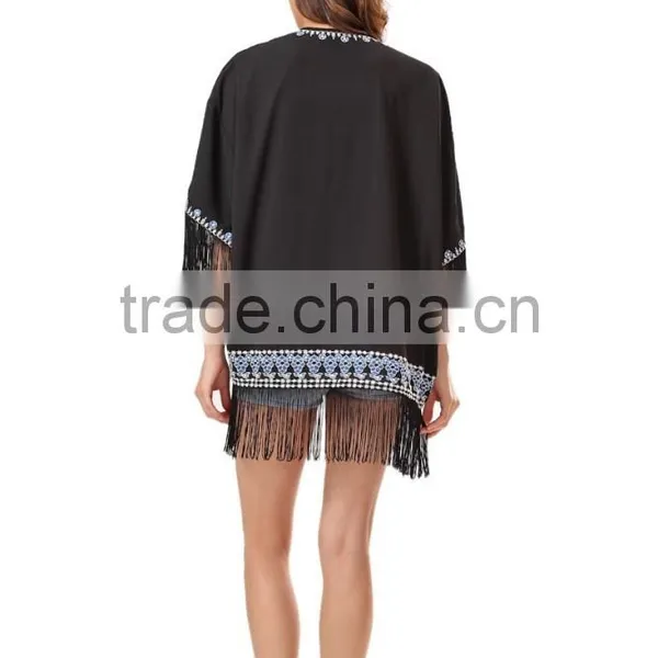 New Fashion Embroidery Fringe Woman Kimono photo-4