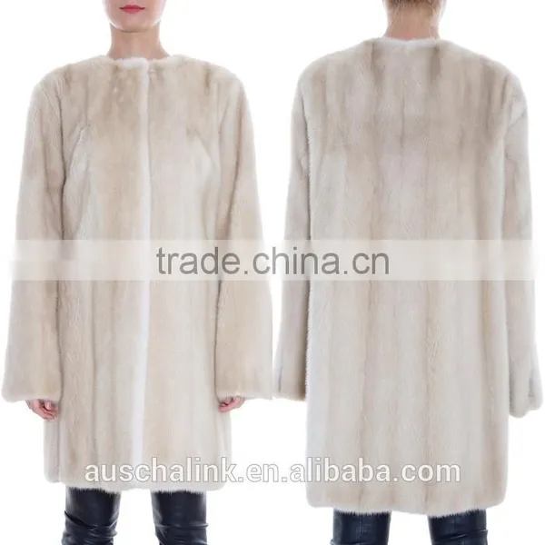 2016 Winter Women Keep Warm Noble Natural Mink Fur Coat photo-5
