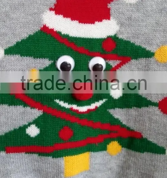 (KS016) Hot Ugly Childrens Knitting Patterns Christmas Sweater photo-3