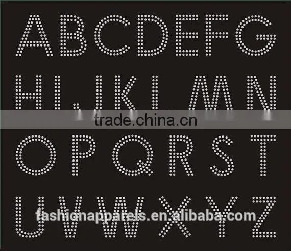 Crystal Letter Custom Tennis Hot Fix Rhinestone for Clothing photo-2