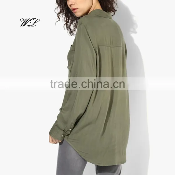 Ladies Brand Designs 100% Cotton Blouse in Bulk Linen Shirts photo-3