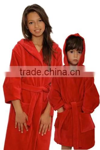 100 Cotton Kids Terry Hooded Bathrobes photo-3
