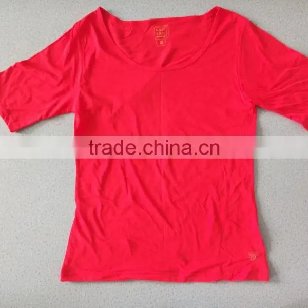 Stock Lot 35 Cotton and 65 Polyester Ladies t Shirt photo-2