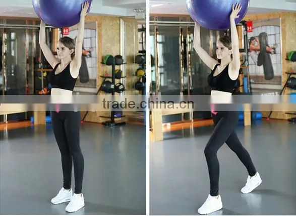 2017 Hot Sale China Women Custom Fashion Plain High Waist Skinny Yoga Leggings photo-6