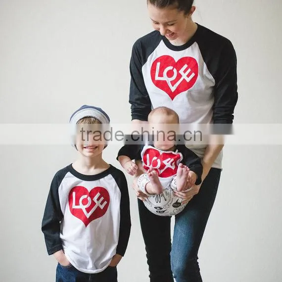 Wholesale 100% Cotton Baby Clothes Custom Long Sleeve Printing T-shirt Family Matching Clothing photo-2