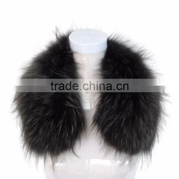 Myfur Dark Purple Raccoon Fur Collar Detachable Parka Trimmed photo-3