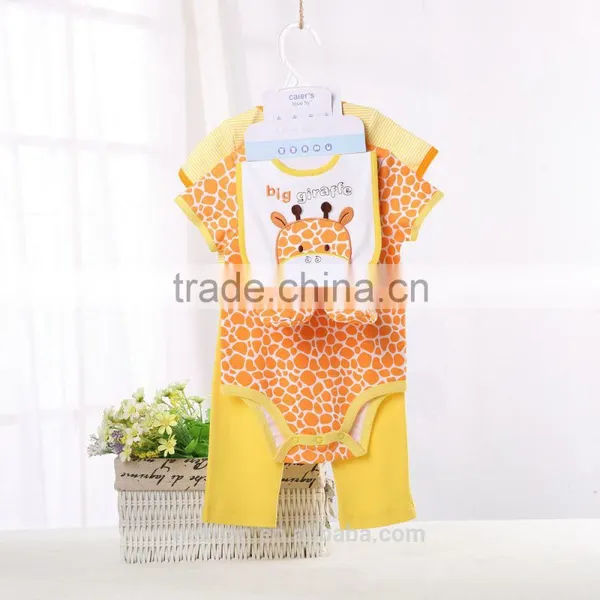 China Supplier Fancy Designer Baby Animal Cartoon Branded Organic Cotton Baby Rompers Wholesale Baby Clothes photo-4