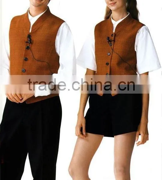 Restaurant Unisex Uniform Black Vest photo-3
