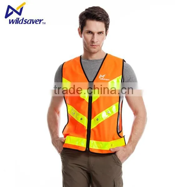 Hi Vis Security Flashing Warning Road Uniform Vest for Mens photo-6