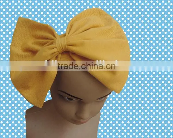 Baby Girls Cute Hair Bands Boutique Children Pure Cotton Headbands With Big Bowknot Wholesale Cheap Hair Bow Children Hairbands photo-4