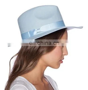 2015 Fashion Blank Bowknot Ribbon Women Wool Felt Hat photo-4