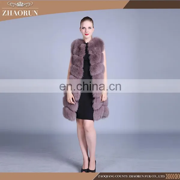 Thick Fur Dyed Fur Vest Wholesales Real Fox Fur Vest Women photo-2