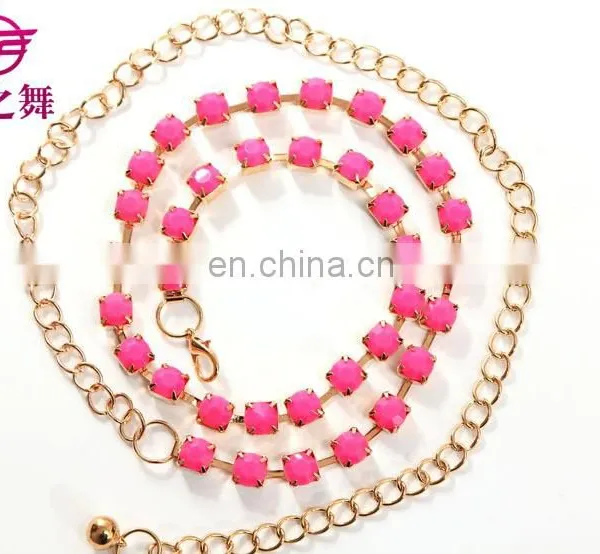 Colorful Performance Belly Dance Waist Chain Accessory P-9051# photo-5