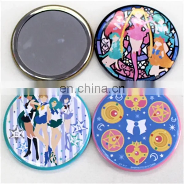 Personaized Portable Porcelain Fancy Pocket Mirror/antique Sweet Tin Plate Cosmetic Mirror photo-2