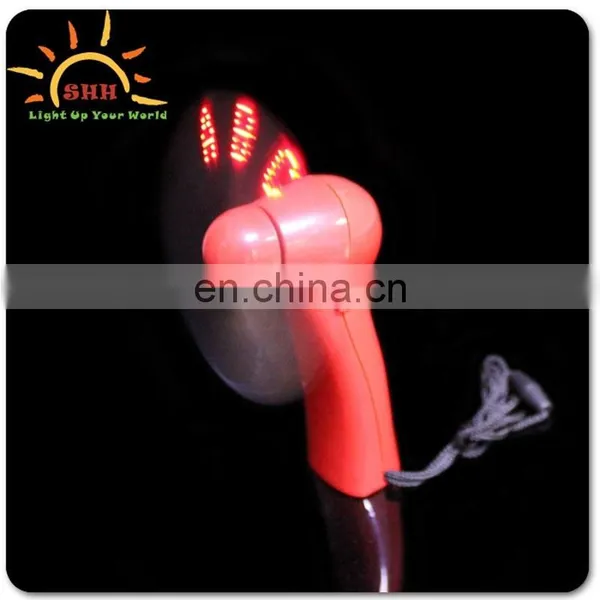 Mini Flashing Led Promotional Programme message Fan in Desk