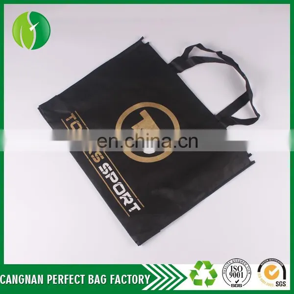 Top Quality Eye-catching Black Bulk Cheap Nonwoven Custom Utility Tote Bag photo-3