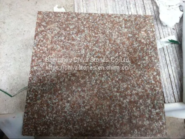 G687 Peach Red Granite Stone Flooring Walling Tiles Polished Granite Countertop Kitchen Top Vanity Top Slabs