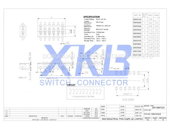 Best Sales 2.54mm Space Pin(1-12) DIP Switch photo-2