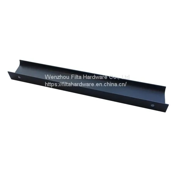 Filta Hardware Furniture Cabinet Drawer Aluminum Anodized Matt Black Pull Handle 4360 photo-2